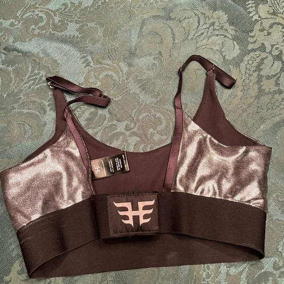 Heroine sport shiny silver bra top - Picture 2 of 2